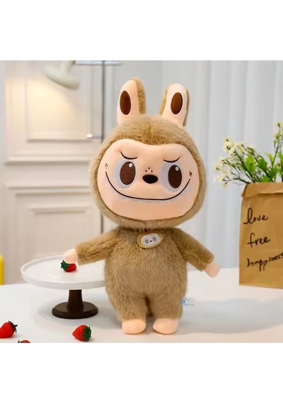 Hardal Renk Dragon Labubu Peluş Oyuncak Kuyruklu Seri Labubu Peluş Oyuncak