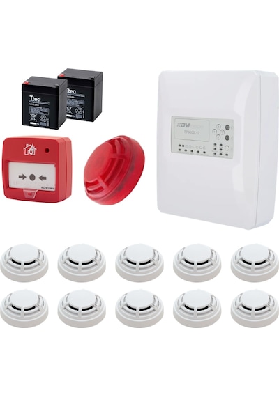 Dmtech Fp9000l-2-10 Konvansiyonel Sistem Yangın Alarm Seti 10 Lu