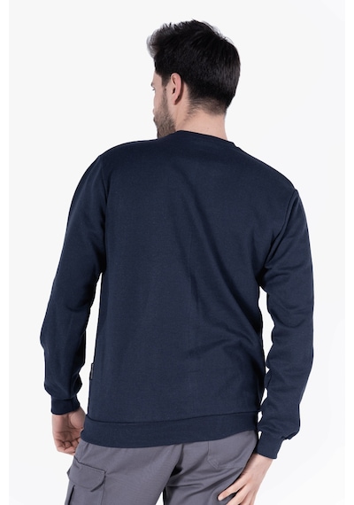 2 İplik Bisiklet Yaka Sweatshirt Lacivert