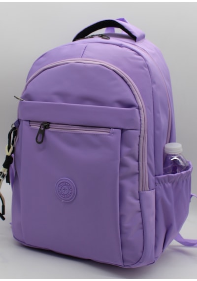 Çok Bölmeli Lüks Unisex Saten Suya Dayanıklı Kumaş Ortaokul Lise Okul Ve Sırt Çantası / 2300 Lila