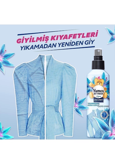 Yumoş Jet Fresh Giysi Spreyi Lilyum 6 x 200 ML