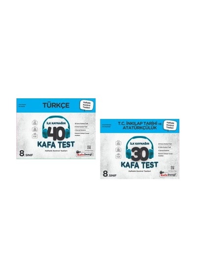 Kafadengi 8. Sınıf Lgs Türkçe + İnkılap Tarihi Kafa Test Seti 2 K