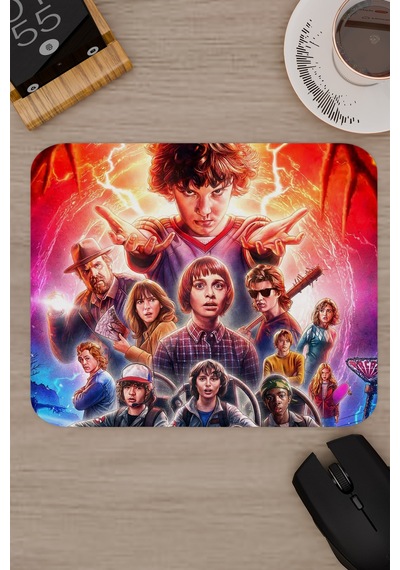 Stranger Things 2 V2 22x18 Gaming Kauçuk Kaymaz Taban Mouse Pad Fare Altlığı