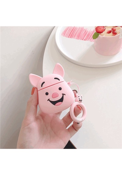E2m Apple Uyumlu AirPods 1-2 Kılıf Piglet Pembe