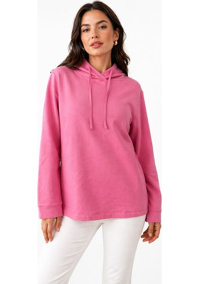 Neden Tekstil Kadın Kapüşonlu Sweatshirt - Rahat Ve Şık - Pembe