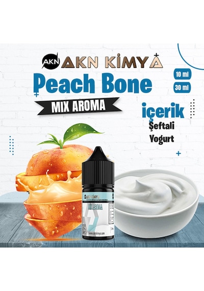 Akn Kimya Peach Bone Mix Aroma Şeftali Yoğurt Gıda Aroması 10 Ml