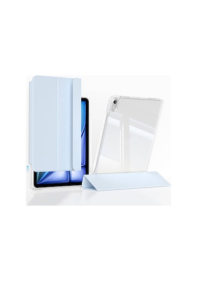 Apple Uyumlu iPad Air 11 2024 Kılıf Magnetik Ayrılabilen Aihttgli Zore Sliding Tablet Kılıfı-mavi Açık