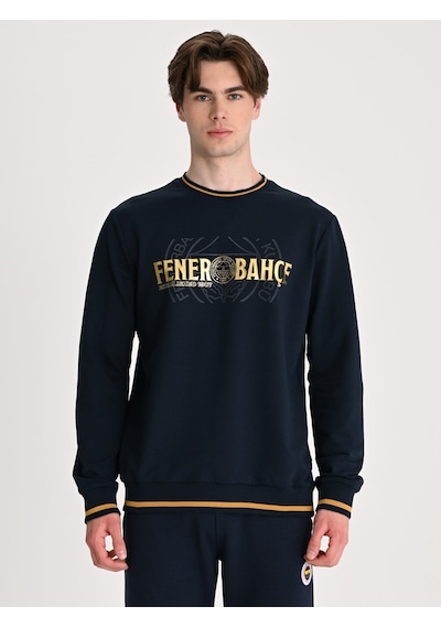 Fenerbahçe Lacivert Tribün Established 1907 Erkek Sweatshirt Fb Laci Yeni