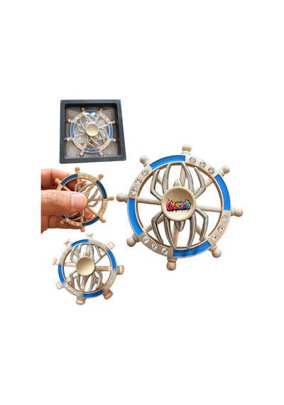 Metal Stres Çarkı Fidget Yeni Model Örümcek Ve Dümen Stres Atıcı Özel Kutulu 03