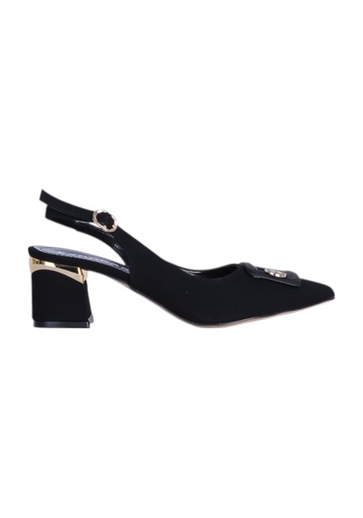 Esracan 2804 5cm Slingback Kadın Topuklu Ayakkabı siyah