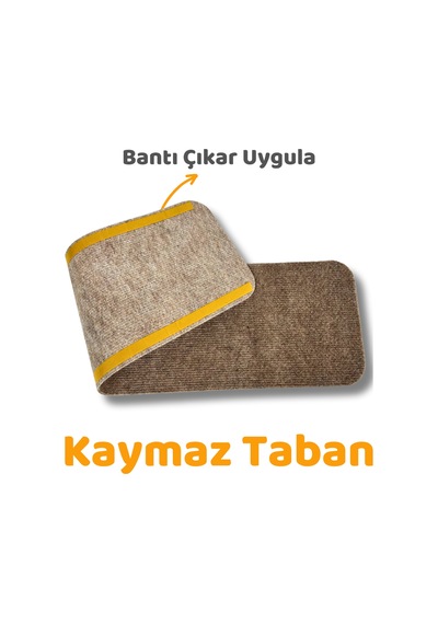 Beylini Kaymaz Merdiven Halısı Kendinden Yapışkanlı 1 Adet 20x75 Devetüyü