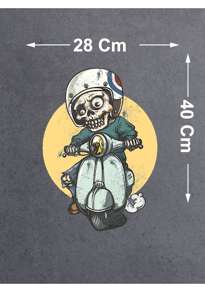 Scooter Motosiklet Sticker - Araba Oto Motosiklet Cam Sticker - 00012 40x28 Cm