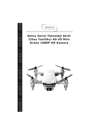 Delux Serisi Teknoloji Akıllı Cihaz Yenilikçi 4d-v9 Mini Drone 1080p Hd Kamera