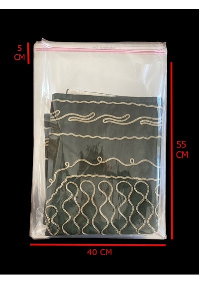 Hg Ambalaj 20 Adet 40x60 Cm Bantlı Opp Jelatin Poşet, Şeffaf Yapışkanlı Poşet 40x55+5 Cm Kapak
