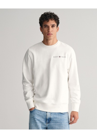 Gant Erkek Sweatshırt 2003243-113 2003243-113 Beyaz Beyaz