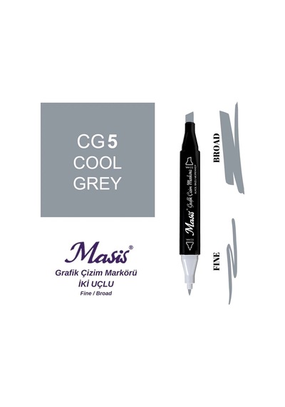 Twin Çift Uçlu Marker Kalemi Cg5 Cool Grey