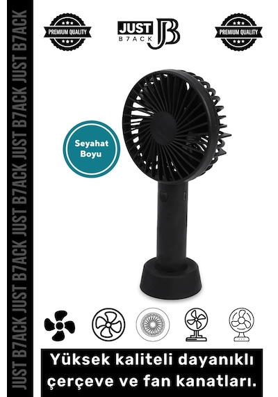 Minielfanı Usb Şarjlı 3 Kademeli Sessiz Taşınabilir Mini Fan Pervaneli Soğutucu Küçük Vantilatör
