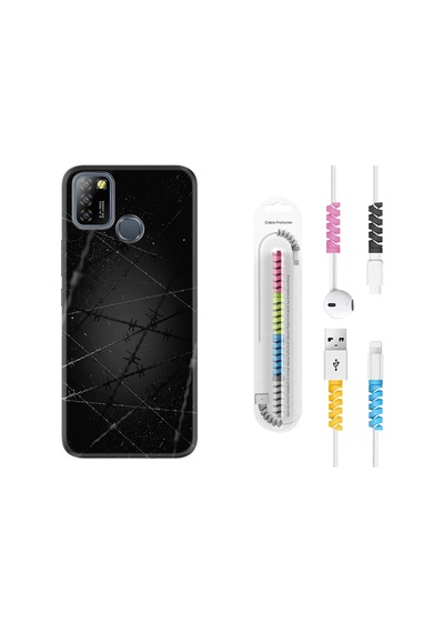 Infinix Smart 5 Kılıf Kablo Koruyuculu Dikenli Tel 1779