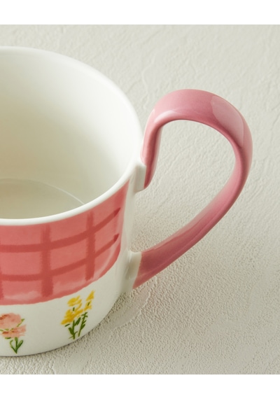 English Home Pelia New Bone China Bardak Altlıklı Kupa 380 Ml Pembe Pembe