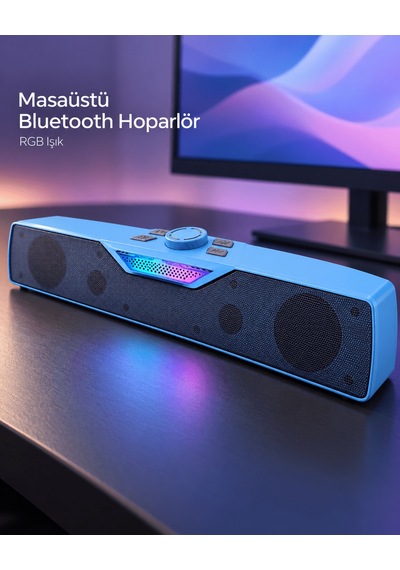 Rgb Işıklı Bluetooth 5.4 Masaüstü Soundbar Hoparlör Usb Ve Tf Kart Destekli Mi Tkdytgszı2kqhjh2644