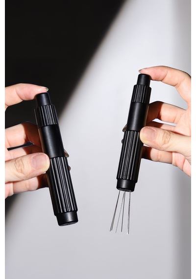 Magnetik İstasyonlu Espresso Makinası Needle Kahve Karıştırma İğnesi Espresso İğnesi Mt264 Siyah