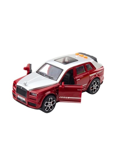 Rolls Royce Tarzı Lüks Makam Aracı Kırmızı - Sesli Işıklı Kapıları Açılan Sürtmeli Oyuncak Araba Çok Renkli