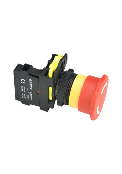 Gwest A5 - 01zs 40mm Kalıcı Mantar Buton 1nc Kırmızı 10 Adet
