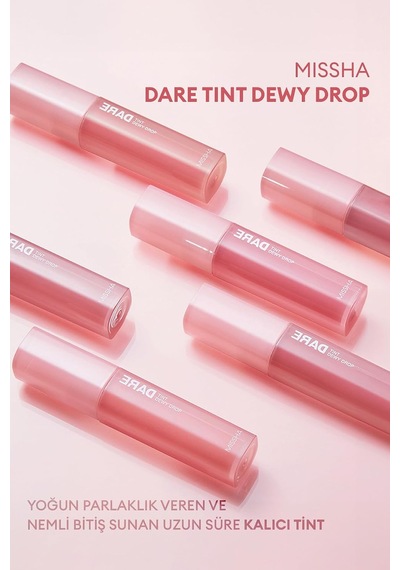 Uzun Süre Kalıcı, Nemli Bitiş Sunan Parlak Tint Dare Tint Dewy Drop Pink Pebble Çok Renkli