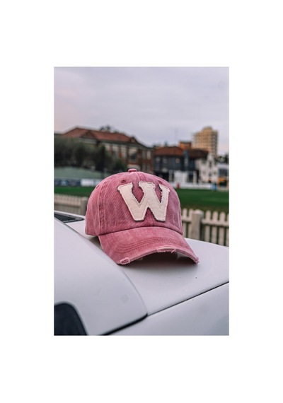 Emybox Eskitme Yıkamalı Nakışlı Unisex Şapka Kep Vintage Baskılı Pamuklu Ayarlanabilir Cap Erkek Kadın Bordo -w