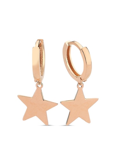 Sembolgold Altın Yıldız Sarkık Küpe Rose Altın Sk42-013