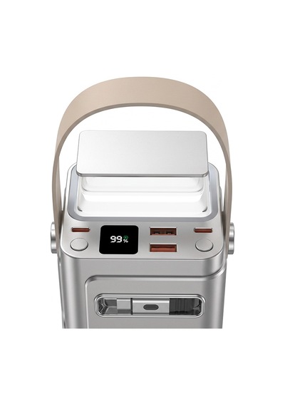 Wiwu Nx004-b Pd Dijital Led Ekranlı Type-c Kablolu Taşınabilir Powerbank 200w 60.000mah Gri
