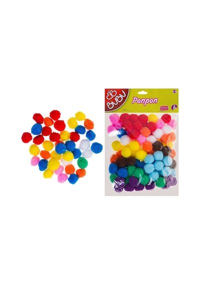 Bu-bu Pon Pon 2 Cm 100 Lü Karma Bubu00109 Çok Renkli