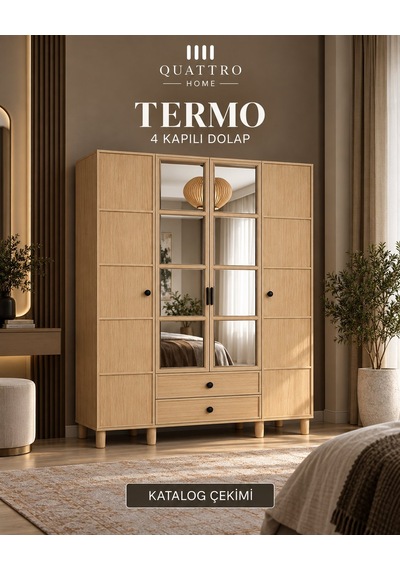 Termo 4 Kapaklı Dolap Meşe