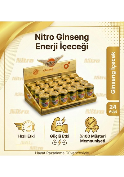 Nitromax Ginseng +18 Performans Enerji Içeceği - 24'lü Mega Fırsat Paketi Gizli Gönderim