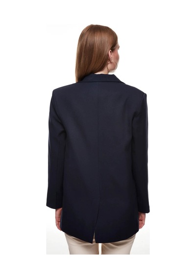 Quzu Lacivert Kadın Blazer Ceket 50873