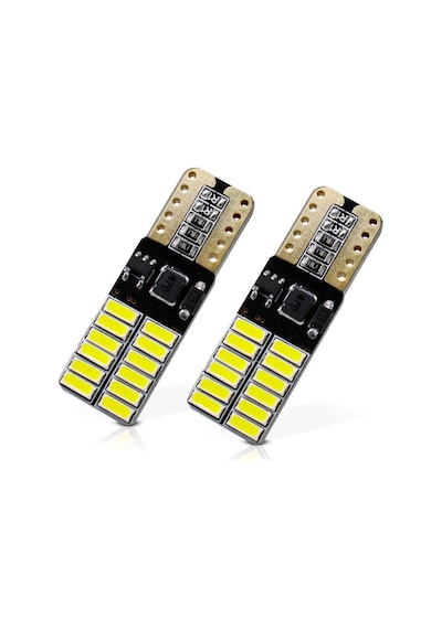 T10 Led Dipsiz W5W Canbus 24 Ledli Beyaz Park Plaka Ampül 2 Adet N11.2671