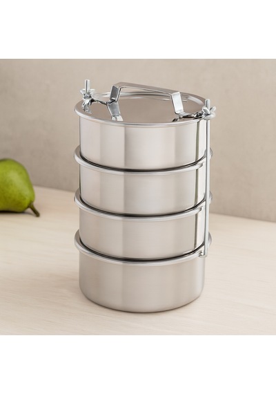 Çelik Sefer Tası 14 Cm - 4'lü Set 4.5 Cm Derinlik Çok Renkli