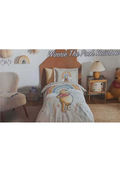 Winnie The Pooh Rainbow Disney Lisanslı Bebek Nevresim Takımı Çok Renkli