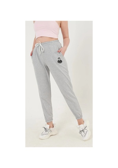 Blackjack Giyim Blackjackgiyim Erkek Siyah Slim Fit Jogger Eşofman Altı Gri