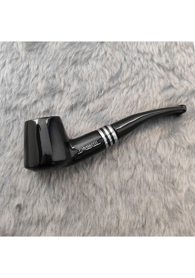 Falconetti Siyah Parlak Sandalwood Ahşap Pipo Rc98