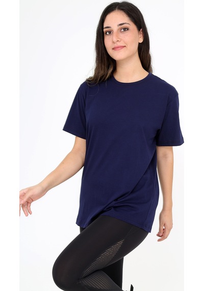 Rubadi Oversize Bol ve Geniş Kesim Lacivert T-shirt Salaş Model Lacivert Rubadi Oversize Bol ve Geniş Kesim Lacivert T-shirt Salaş Model Lacivert