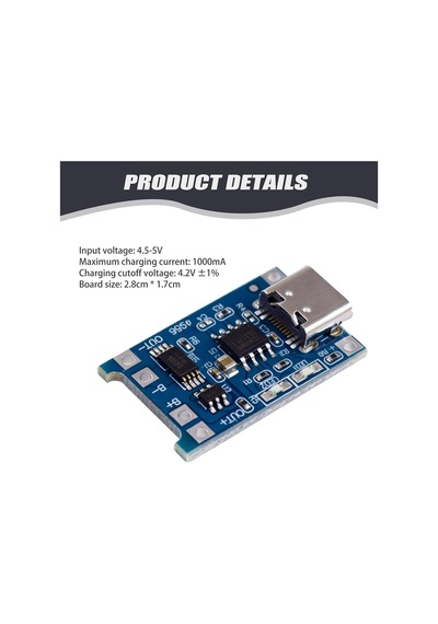 18650 Pil İçin Hw-373 Tp4056 Şarj Modülü, Koruma Devresi İle Mikro Usb Şarj Denetleyicisi, 5 V Şarj Modülü 4 Adet