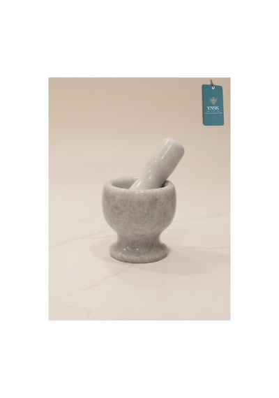 Chacha Home Luxury Granito El Yapımı Doğal Mermer Havan & Tokmak Seti - Beyaz