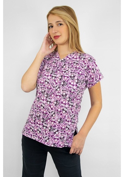 Neşeli Penguen Desenli Likralı Alt Üst Takım Karışık Karışık