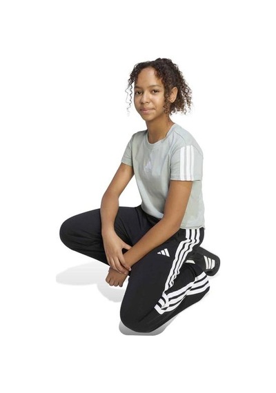 Adidas Essentials Çocuk Yeşil Yuvarlak Yaka Tişört Yeşil