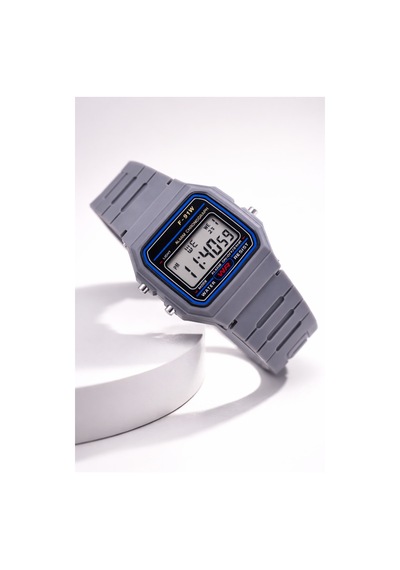 Cavrel Gri Dijital Spor Retro Unisex Vintage Retro Saat