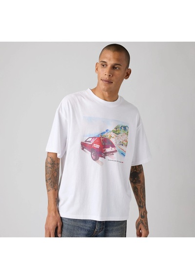 Levi's Erkek Grafik Desenli Bol Kesim Boxy Fıt Tişört - 008b4-0001 Beyaz