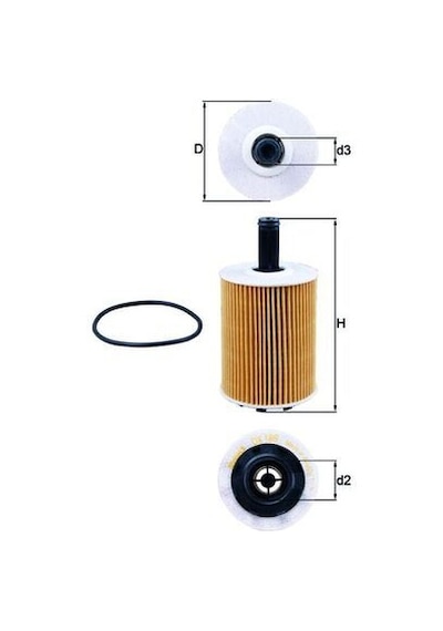 Mahle Ox188d Yağ Filtresi T5-t4-passat-polo-bora-golf-jetta-touran-tıguan-cordoba-leon-ıbıza-toledo-caddy 045115466-071115562c-1118184 -