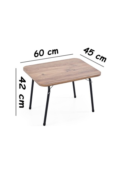 Exent 45x60 Katlanır Masa + 2 Adet Kamp Sandalyesi, Çift Dikişli 120 Kg Kapasiteli-2lac-atl Çok Renkli