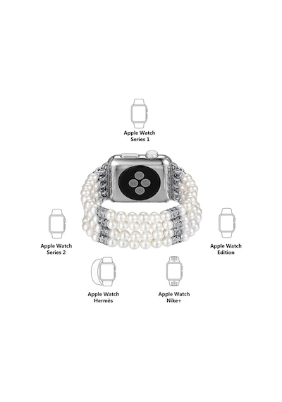 Ally Apple Uyumlu  Watch 7 45 MM 6-5-4 44 MM Full Boncuk Taşlı Kordon Kayı